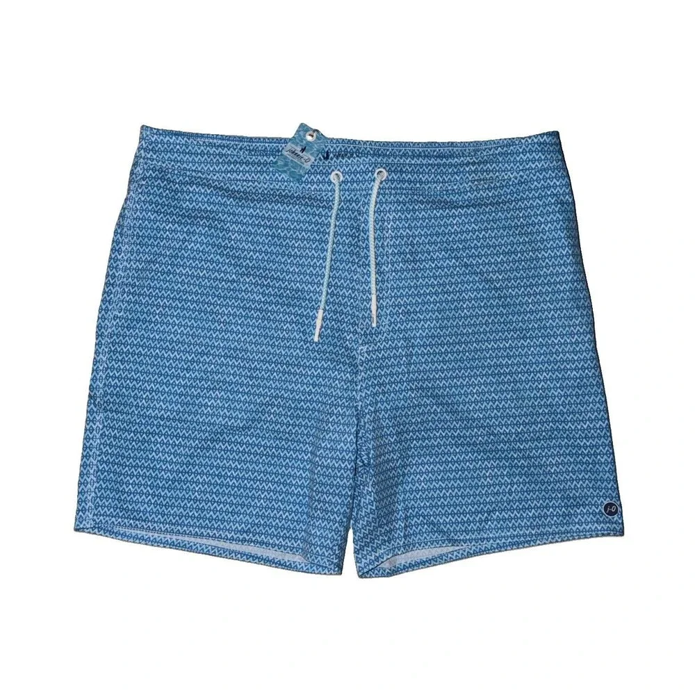 NWT Johnnie-O Malta 7” Swim Trunks Men’s XXL 2XL Maliblu Blue Geometric $89